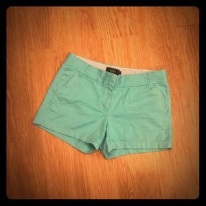 J.Crew chino shorts in blue/green